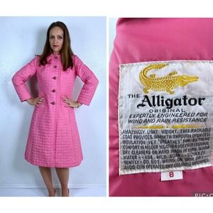vintage 60s Barbie PINK Fitted PRINCESS COAT Medium fit and flare trench coat